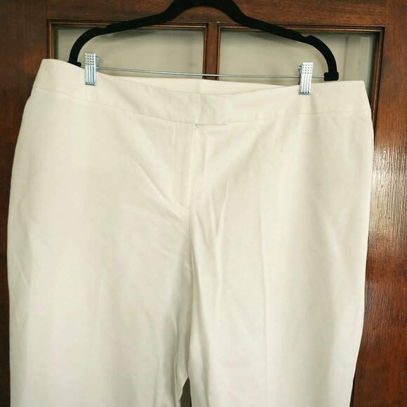 Anne Klein White Classic Minimalist Ankle Dress Pants Sz. 18W & 20W - Picture 15 of 15